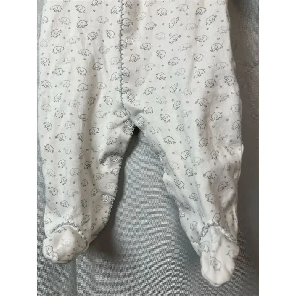 Kissy Kissy Pima cotton baby elephant print footie Newborn